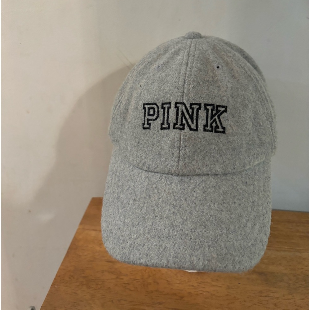 VICTORIA SECRET PINK WOMENS GRAY WOOL BASEBALL CAP HAT ONE SIZE - Picture 8 of 8